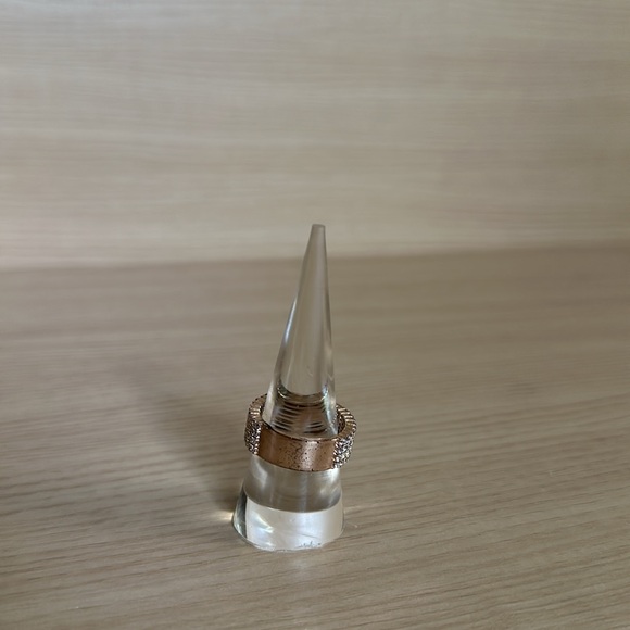 Express Rose Gold Rhinestone Ring 8 - Picture 3 of 9